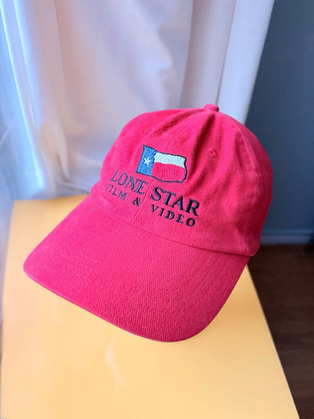 Vintage 90s Texas Hat | Red Eclectic Grandpa Cap | Lone Star Film | Adjustable